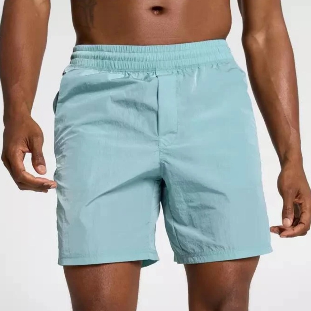 VRST Men's 7" All-In Unlined Short Athletic Aqua Dust Shine